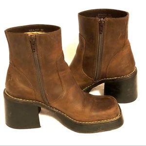 Vintage Brown Leather Boots